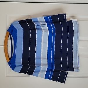 Talbots multiple shade of blue shirt